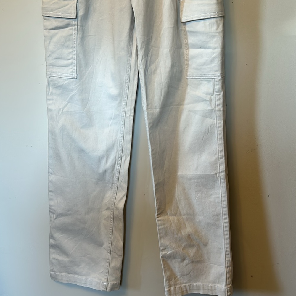 Hollister cargo pant relaxed fit cotton blend ultra high rise dad pant size 00L - Picture 3 of 6